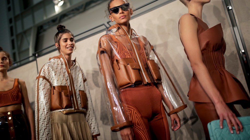 Backstage at Fendi RTW spring 2019 show