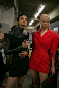 Backstage at Gareth Pugh RTW Spring 2019