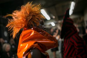 Backstage at Gareth Pugh RTW Spring 2019