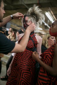 Backstage at Gareth Pugh RTW Spring 2019