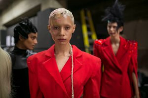 Backstage at Gareth Pugh RTW Spring 2019