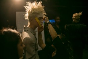 Backstage at Gareth Pugh RTW Spring 2019