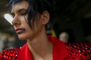 Backstage at Gareth Pugh RTW Spring 2019