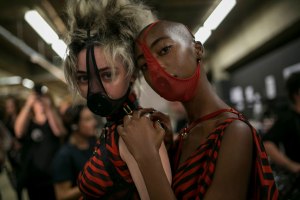 Backstage at Gareth Pugh RTW Spring 2019
