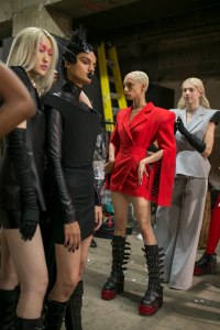 Backstage at Gareth Pugh RTW Spring 2019