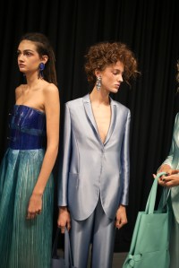 Backstage at Giorgio Armani RTW Spring 2019