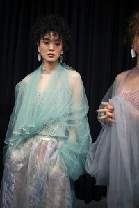 Backstage at Giorgio Armani RTW Spring 2019