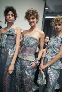 Backstage at Giorgio Armani RTW Spring 2019
