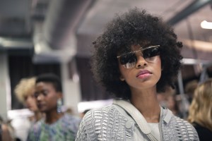 Backstage at Giorgio Armani RTW Spring 2019