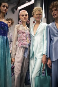 Backstage at Giorgio Armani RTW Spring 2019