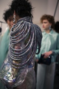 Backstage at Giorgio Armani RTW Spring 2019