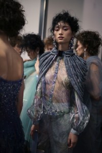 Backstage at Giorgio Armani RTW Spring 2019