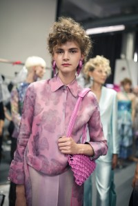 Backstage at Giorgio Armani RTW Spring 2019