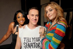 Tiffany Haddish, Jeremy Scott and Paris Jackson backstageJeremy Scott show, Backstage, Spring Summer 2019, New York Fashion Week, USA - 06 Sep 2018
