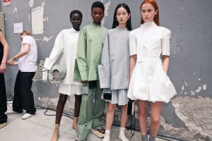Backstage at Jil Sander RTW Spring 2019
