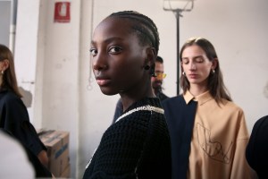 Backstage at Jil Sander RTW Spring 2019