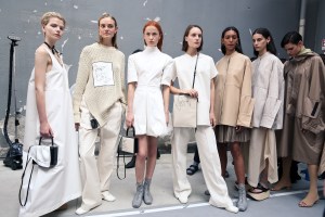 Backstage at Jil Sander RTW Spring 2019