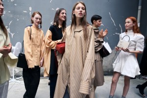 Backstage at Jil Sander RTW Spring 2019