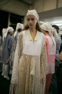 Backstage at JW Anderson RTW Spring 2019