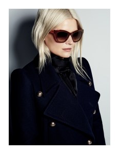 Stylist Kate Young wearing the sunglasses she designed for Tura