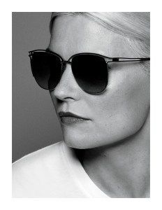 Stylist Kate Young wearing the sunglasses she designed for Tura