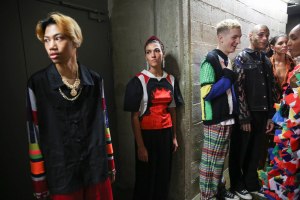 Backstage at Koché RTW Spring 2019