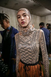 Backstage at Koché RTW Spring 2019