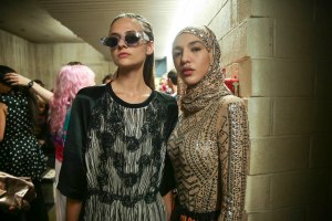 Backstage at Koché RTW Spring 2019