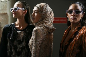Backstage at Koché RTW Spring 2019