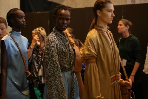 Backstage at Loewe RTW Spring 2019