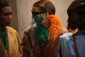 Backstage at Loewe RTW Spring 2019
