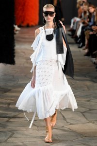 Model on the catwalk