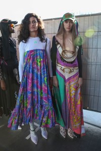 Backstage at Marine Serre RTW Spring 2019