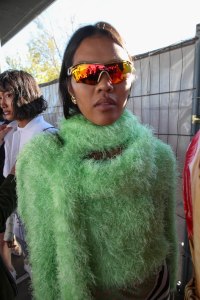 Backstage at Marine Serre RTW Spring 2019