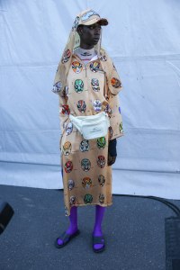 Backstage at Marine Serre RTW Spring 2019