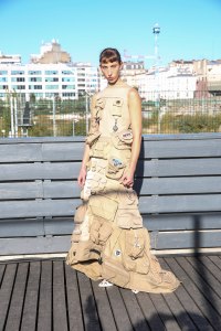 Backstage at Marine Serre RTW Spring 2019