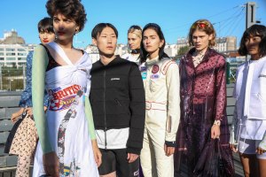 Backstage at Marine Serre RTW Spring 2019
