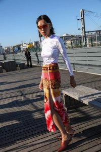 Backstage at Marine Serre RTW Spring 2019