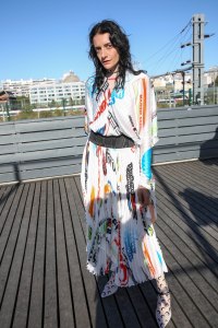 Backstage at Marine Serre RTW Spring 2019