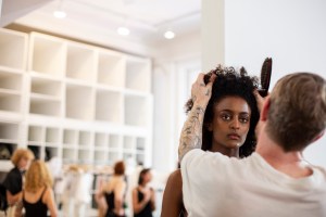 Backstage at Mara Hoffman RTW Spring 2019