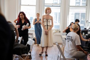 Backstage at Mara Hoffman RTW Spring 2019
