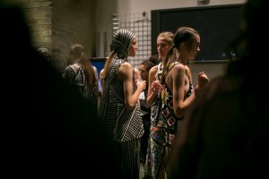 Backstage at Mary Katrantzou RTW Spring 2019