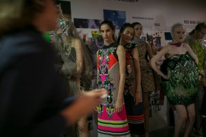 Backstage at Mary Katrantzou RTW Spring 2019