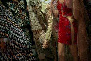 Backstage at Mary Katrantzou RTW Spring 2019
