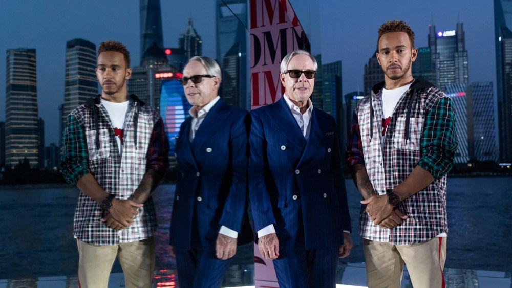 Formula One champion Lewis Hamilton in Shanghai for the debut of his capsule with Tommy Hilfiger.