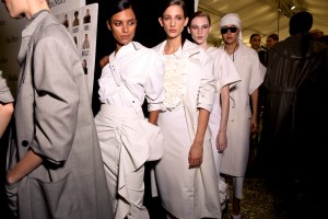 Backstage at Max Mara RTW Spring 2019