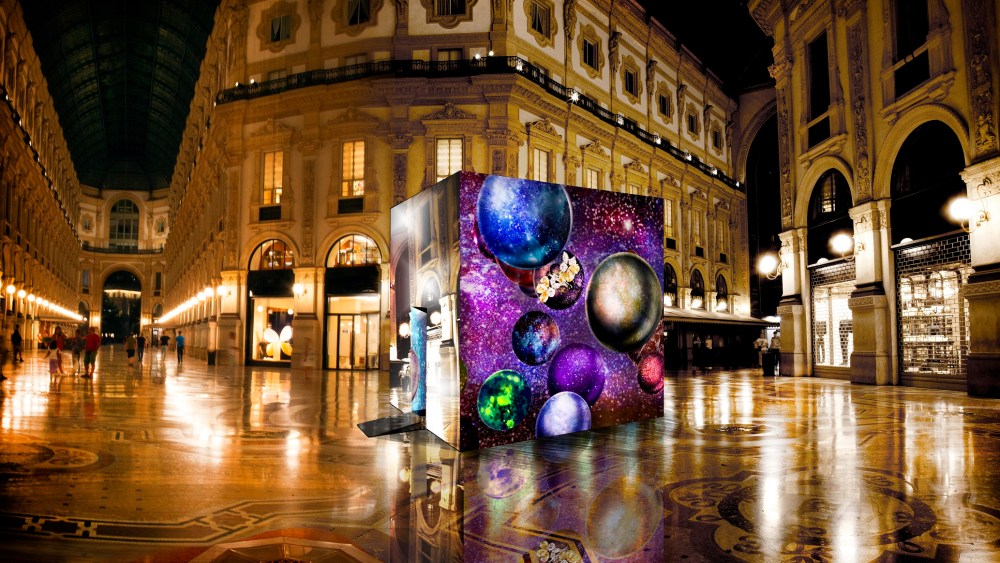A digital rendering of the cube dedicated to jewelry, part of the MIlano XL project.