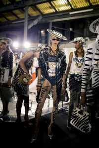 Backstage at Moschino RTW Spring 2019