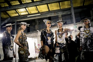Backstage at Moschino RTW Spring 2019