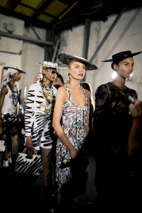 Backstage at Moschino RTW Spring 2019